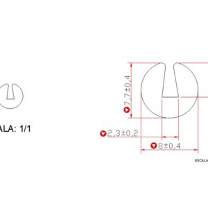 01094 PERFIL DE VEDAÇÃO TIPO 'U' 8X7,7MM