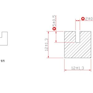 01331 PERFIL DE VEDAÇÃO DE BORRACHA 12X12MM